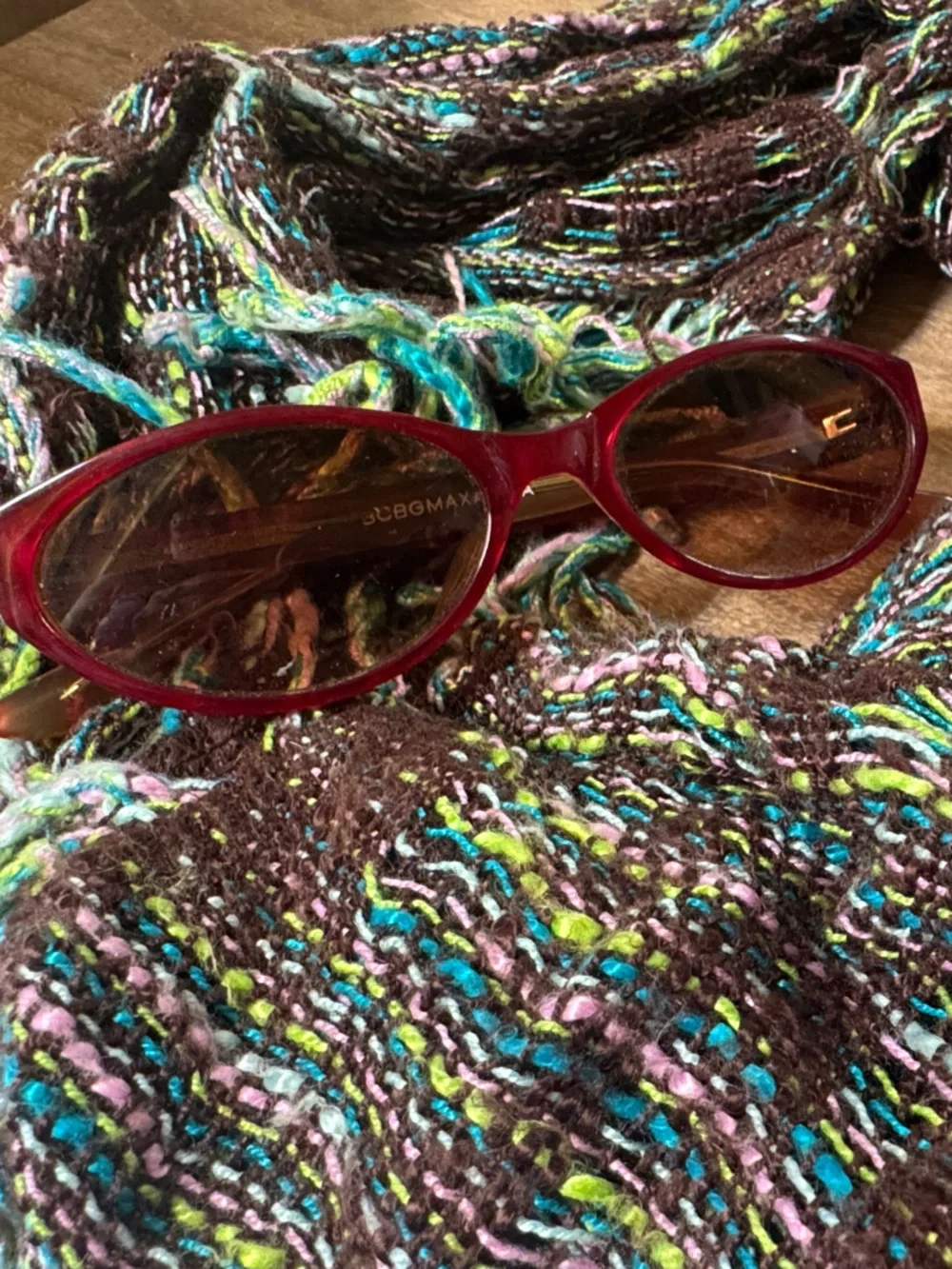 BCBGMaxAzria Red Cat-Eye Sunglasses